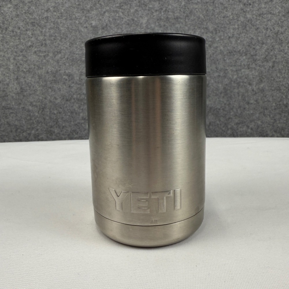 YETI Rambler Colster 12 oz Can Insulator Stainless Steel Silver Vacuum Sealed